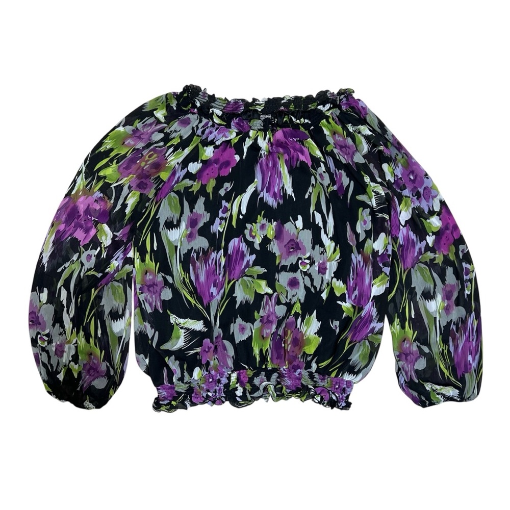 2X Allison Morgan Floral On or Off-Shoulder Top *EXCELLENT* Blouse